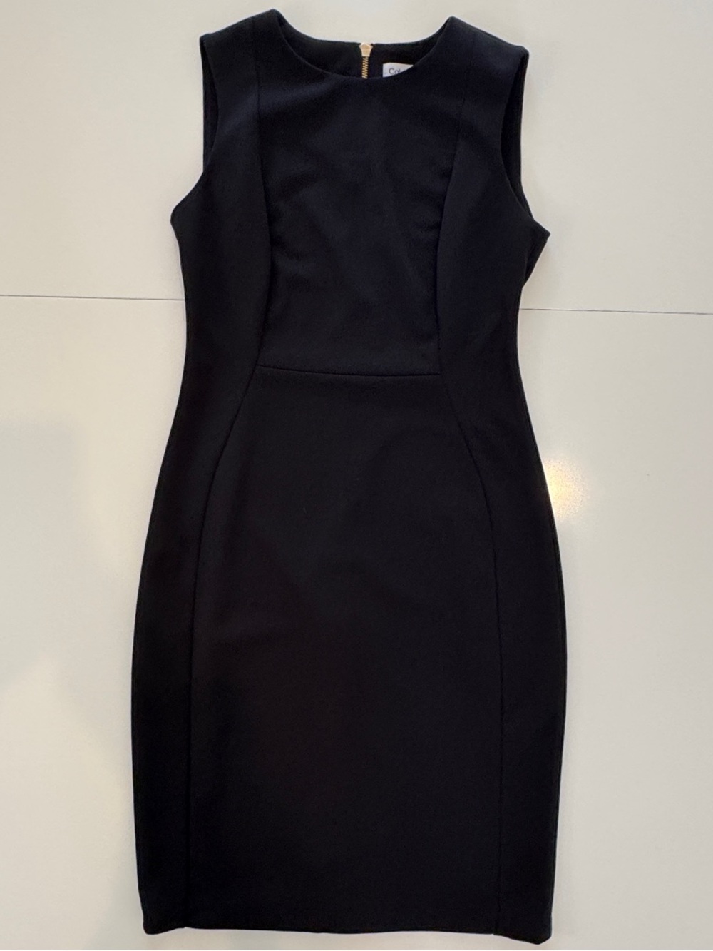 Calvin Klein Black Sleeveless Sheath Dress